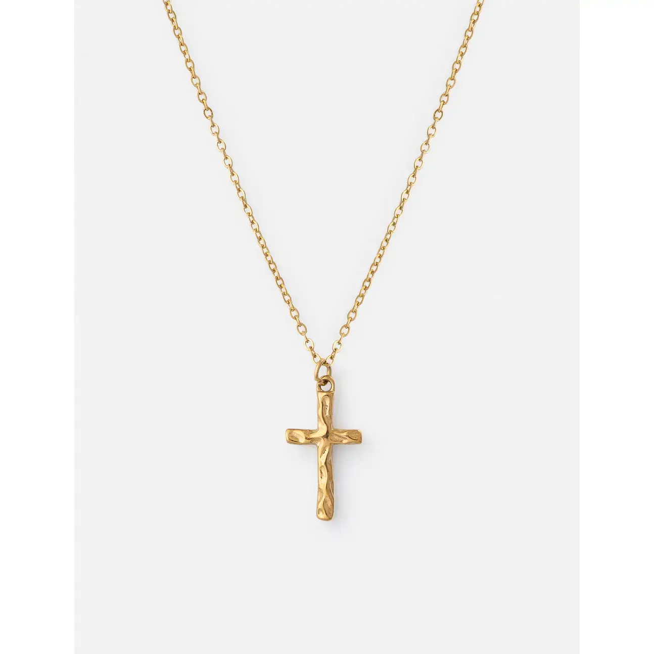 Textured Cross Necklace