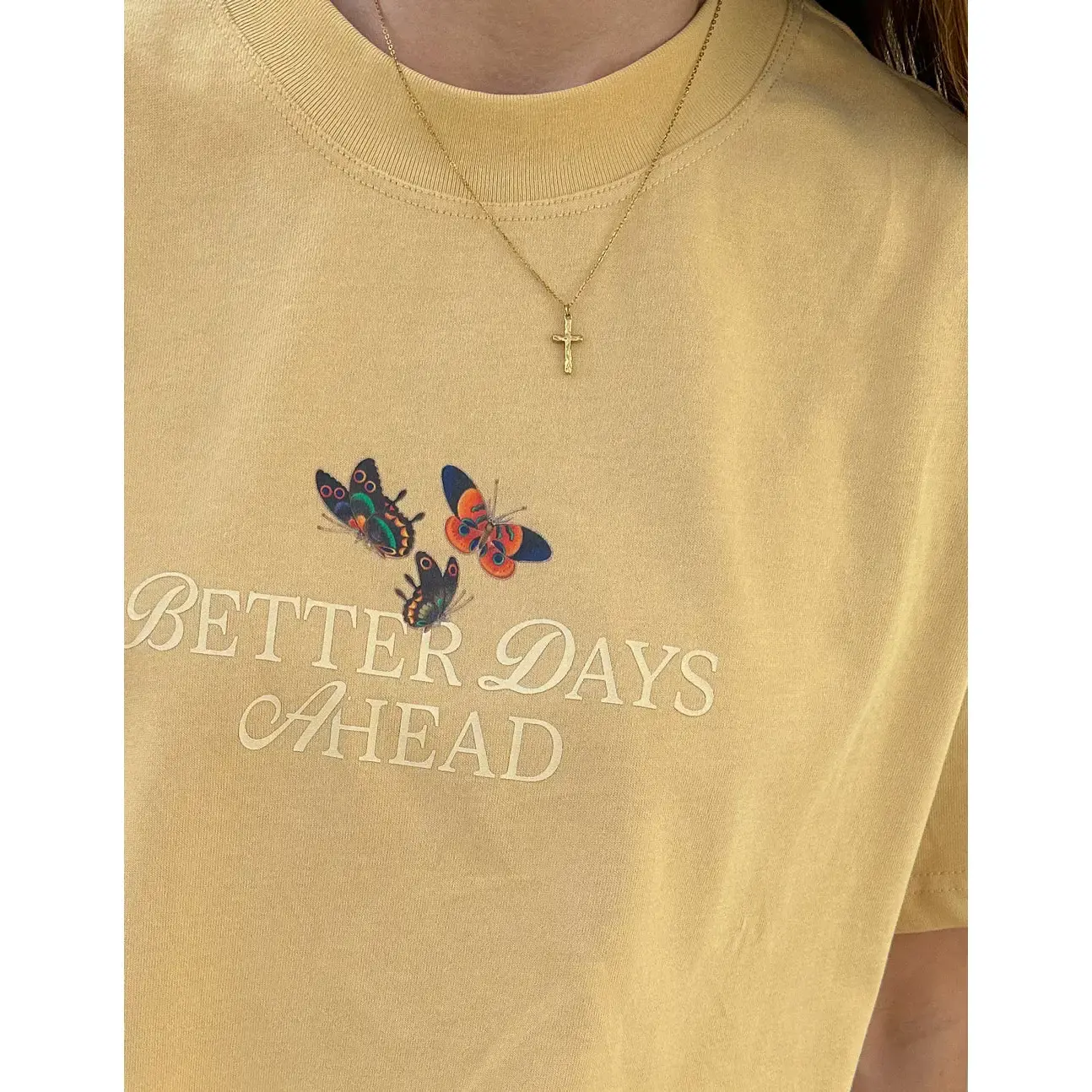 Textured Cross Necklace