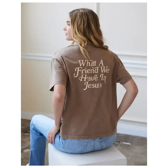 What A Friend in Jesus Brown Unisex Tee