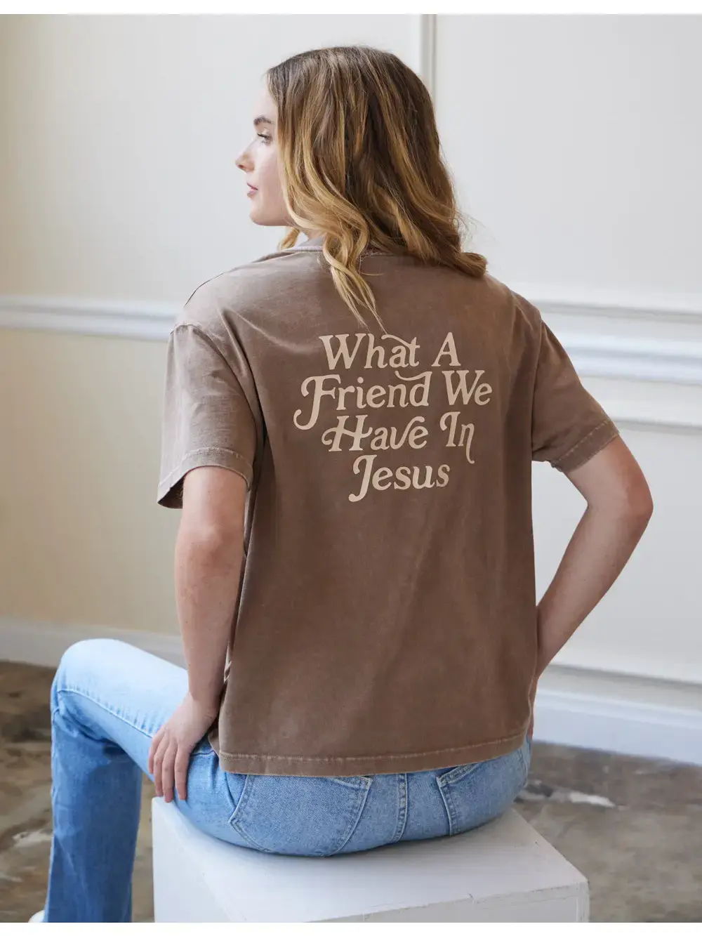 What A Friend in Jesus Brown Unisex Tee