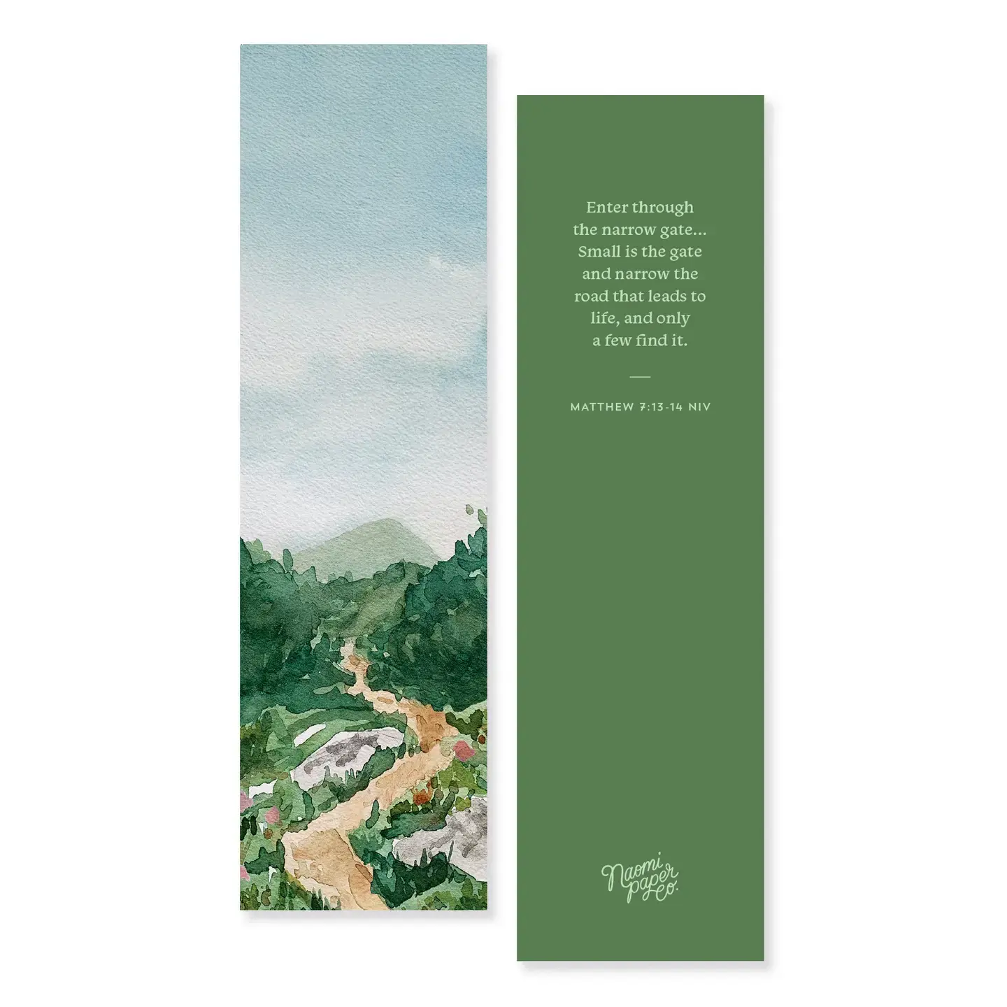 Narrow Path Bible Verse Bookmark