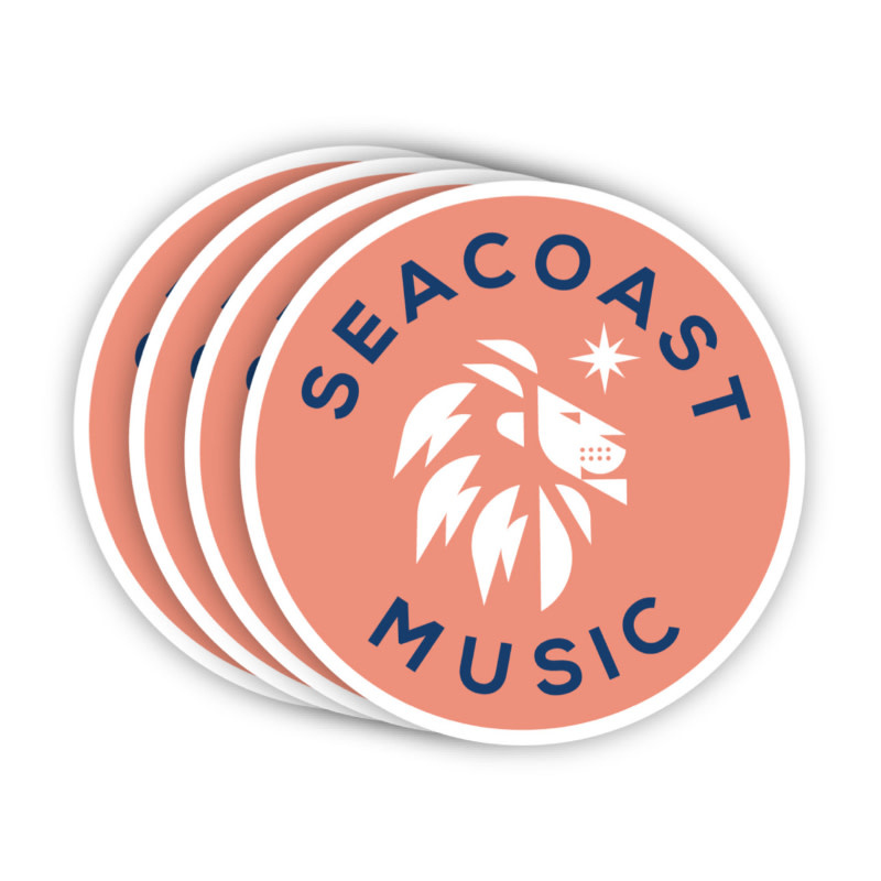 Seacoast Music Orange Circle Sticker