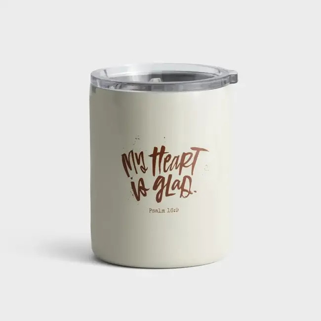 Katygirl Designs My Heart Is Glad Tumbler - 12 oz