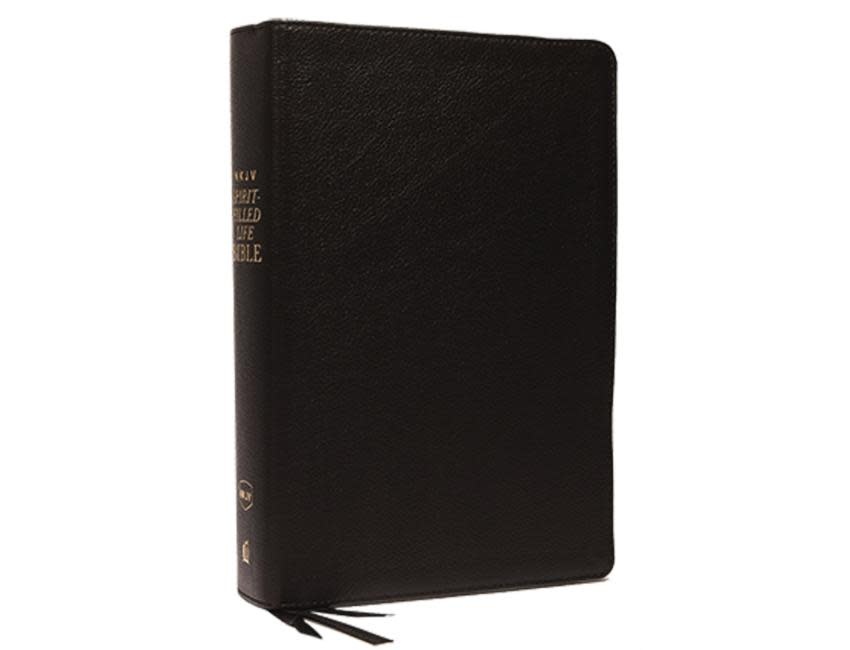 NKJV, Spirit-Filled Life Bible, Third Edition, Genuine Leather, Black, Red Letter