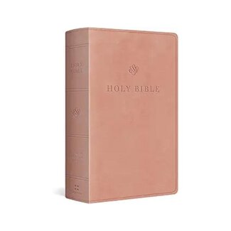 ESV Large Print Personal Size Bible, Red Letter TruTone, Blush Rose