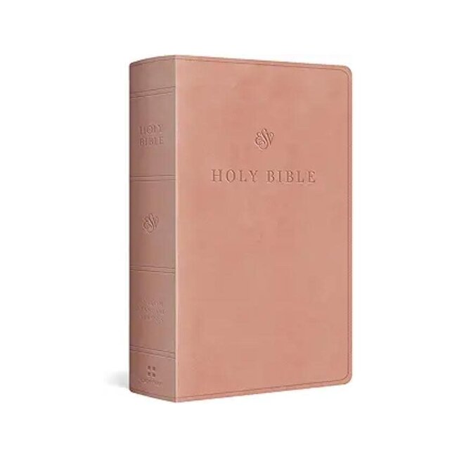ESV Large Print Personal Size Bible, Red Letter TruTone, Blush Rose