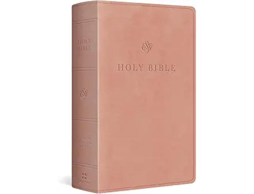 ESV Large Print Personal Size Bible, Red Letter TruTone, Blush Rose