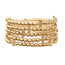5 Row CCB Ball Cross Bracelet - Gold