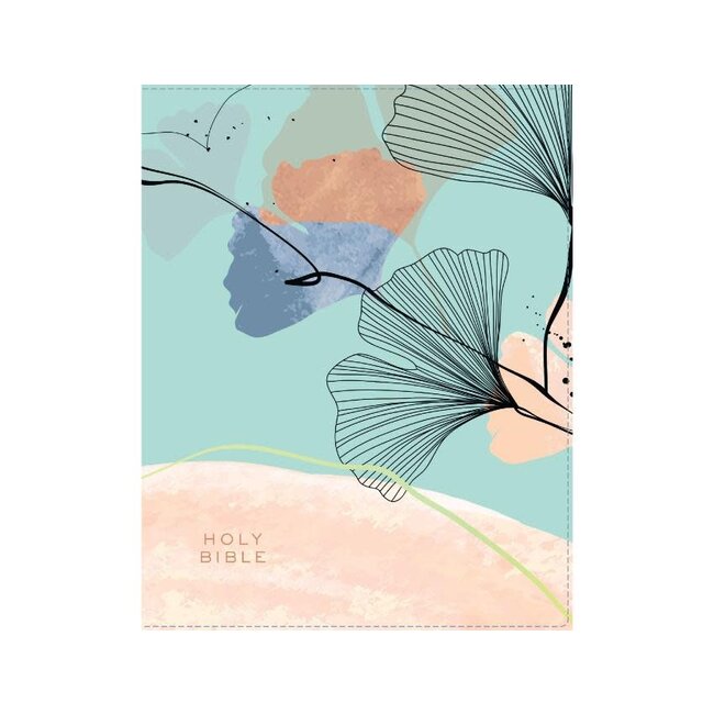 NIV, Journal the Word Bible (Perfect for Note-Taking), Leathersoft, Teal/Floral, Red Letter, Comfort Print