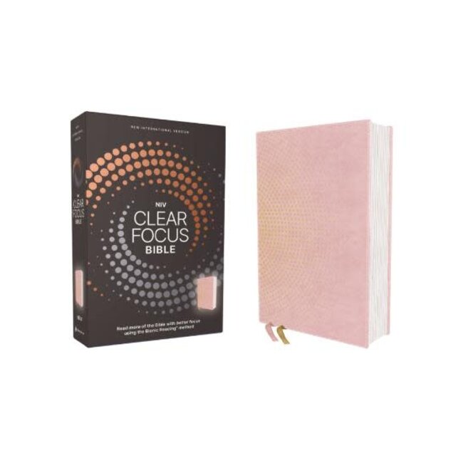 NIV, Clear Focus Bible, Leathersoft, Pink