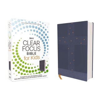 NIrV, Clear Focus Bible for Kids, Leathersoft, Blue
