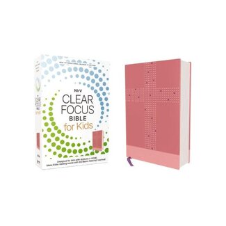 NIrV, Clear Focus Bible for Kids, Leathersoft, Pink