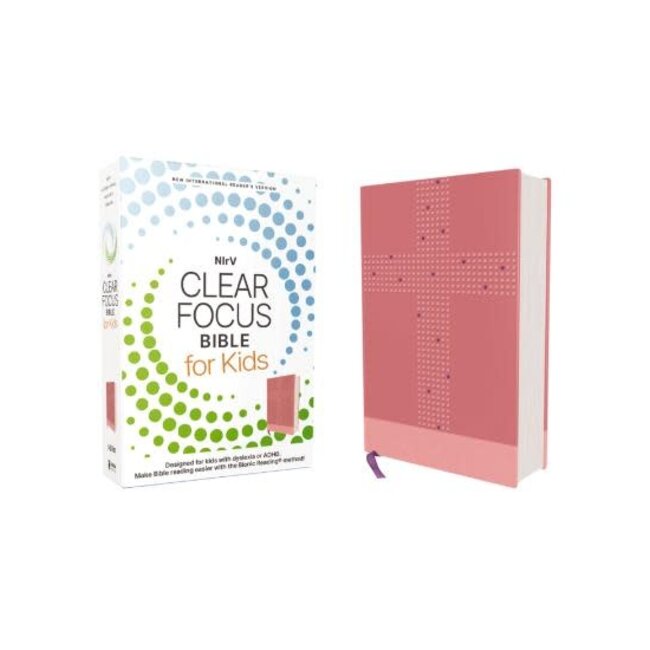 NIrV, Clear Focus Bible for Kids, Leathersoft, Pink