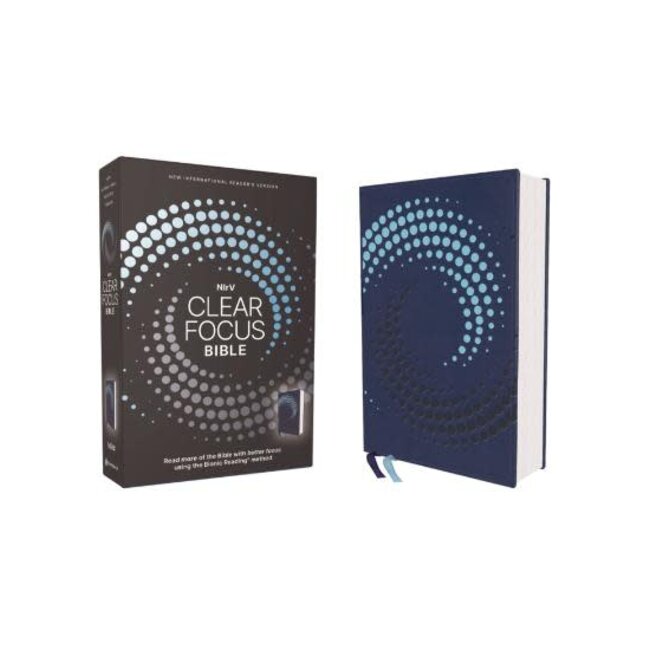 NIrV, Clear Focus Bible, Leathersoft, Navy