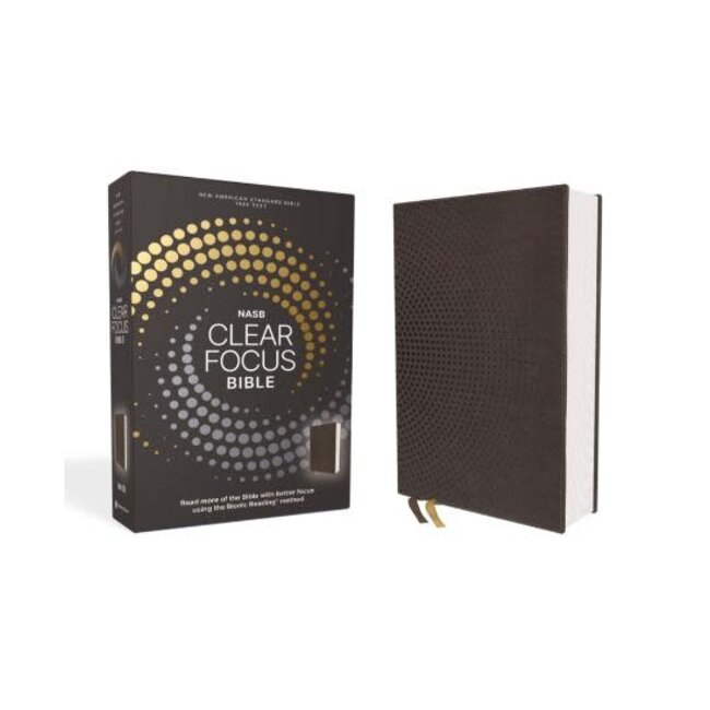 NASB, Clear Focus Bible, Leathersoft, Brown