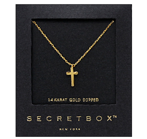 Cross Necklace 14kt Gold Dipped