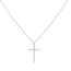 Simple Medium Cross Necklace - Gold Dipped