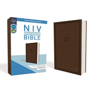 NIV, Value Thinline Bible, Leathersoft, Brown, Comfort Print NIV, Value Thinline Bible, Leathersoft, Brown, Comfort Print