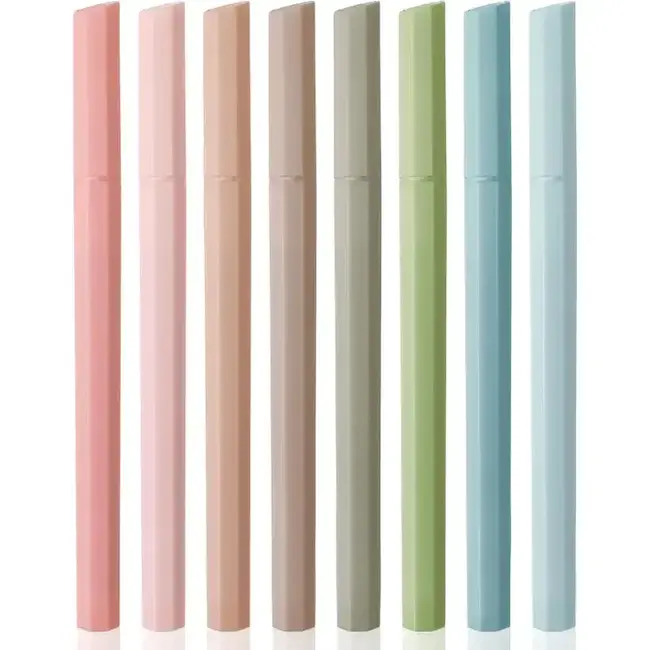 Mr. Pen - Octagonal Aesthetic Highlighters 8 Pack Warm Neutrals