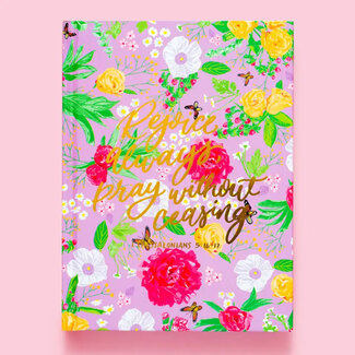 Rejoice, Pray Floral Hardcover Notebook - 1 Thess 5:16-17