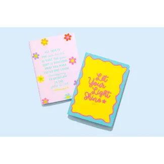 Notebook Set - Spiritual Affirmations - 2 Piece Set Let Your Light, For This Is