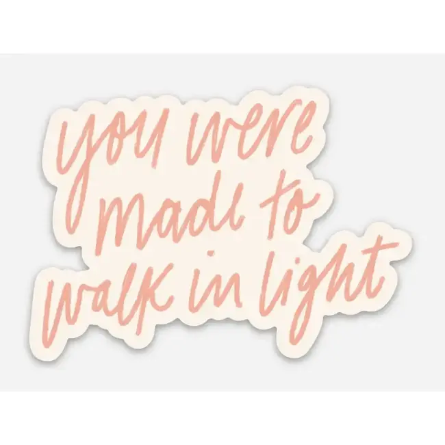 Walk in Light Sticker