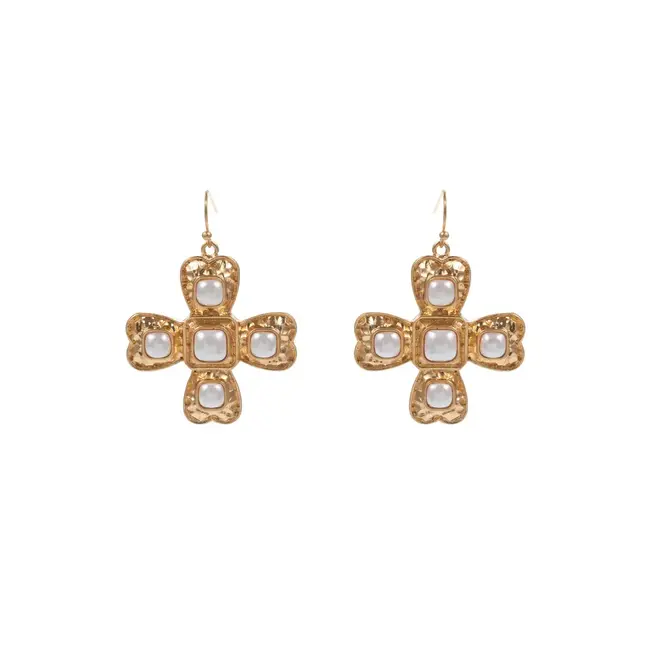 Gold Filigree with Pearl Drop 1.75" Earring