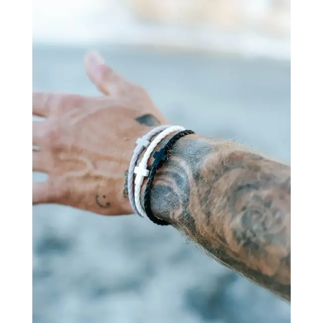 Infinity Cross Bracelets-Black/White/Grey -