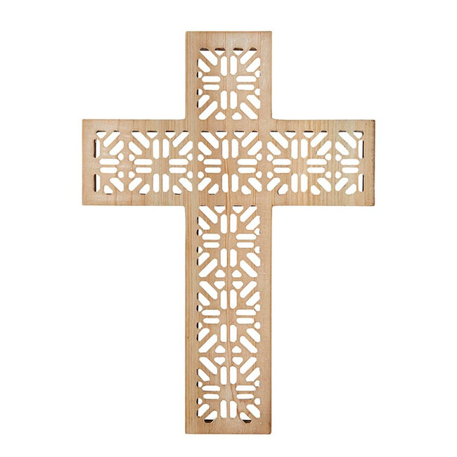 Floral Rattan Cross