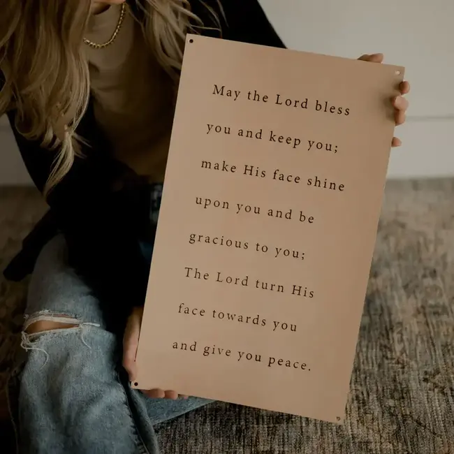 The Blessing Leather Banner