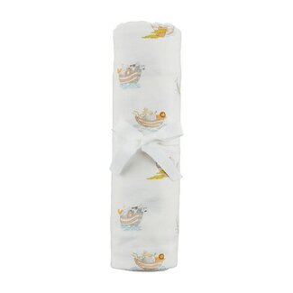Noah's Ark Stretch Swaddle Blanket
