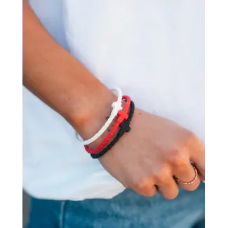 Infinity Cross Bracelets-Black/Red/White - Regular