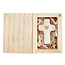 Ceramic Figurine Pine Wood Box - Cross
