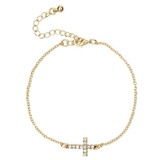 Let Your Light Shine Sideways Cross Bracelet