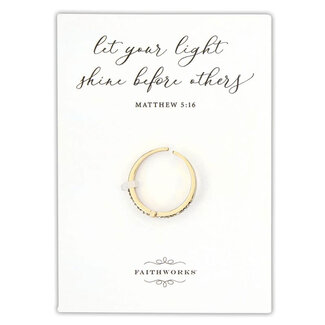 Let Your Light Shine Diamond Cross Ring