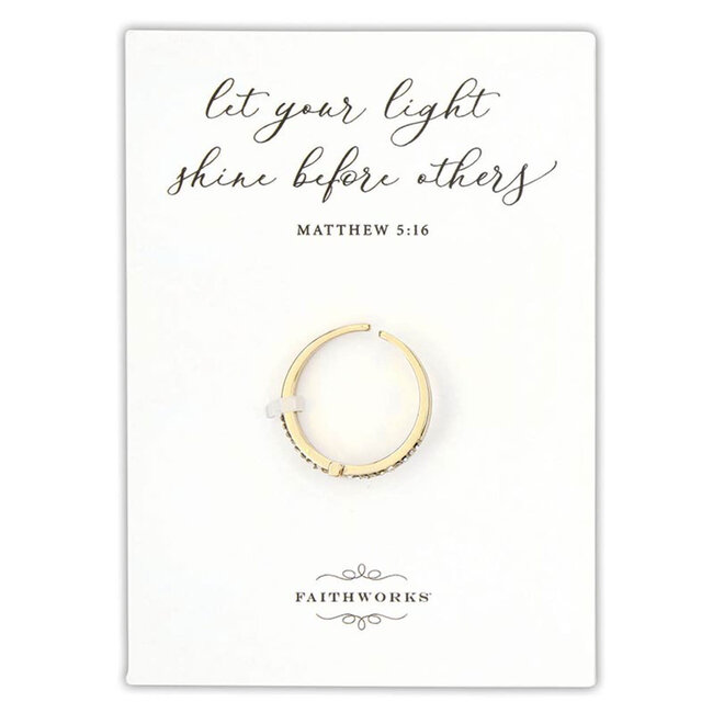 Let Your Light Shine Diamond Cross Ring
