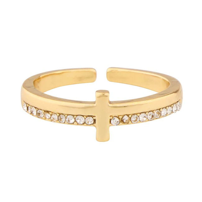 Let Your Light Shine Diamond Cross Ring