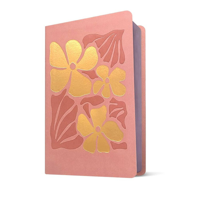 NLT Kids Bible, Thinline Reference Edition, Leatherlike, Tropical Flowers Dusty Pink, Red Letter