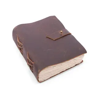 Chocolate Oiled Leather Journal w/ Custom Imprint