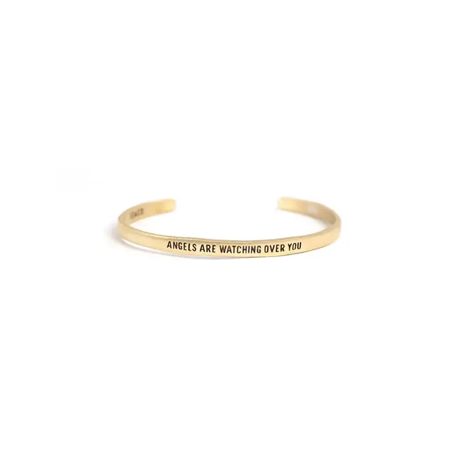 Brass Cuff- Angels Are Watching Over You