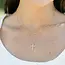 Layered Cubic Zirconia Cross Necklace