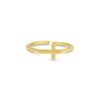 Simple Cross Ring  (Adjustable)