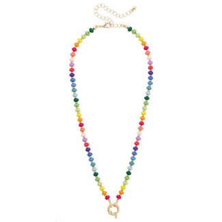 Sunday Rainbow Beaded Necklace Multi-colored
