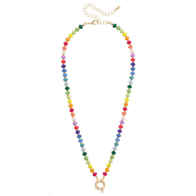 Sunday Rainbow Beaded Necklace Multi-colored