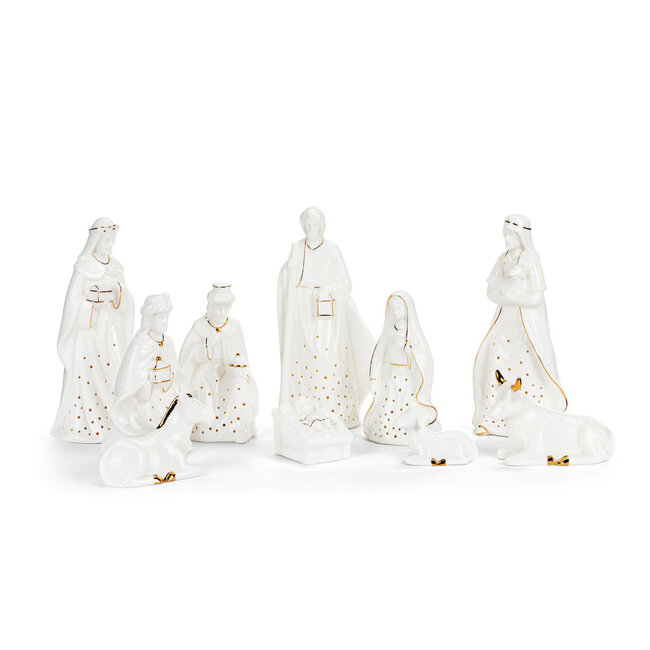 Ceramic LED Nativity Figures - Set of 10