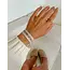 Beige WWJD Embroidered Bracelet