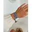 Blue Embroidered WWJD Bracelet