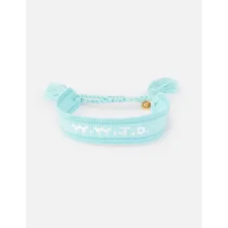 Teal Embroidered WWJD Bracelet