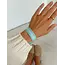 Teal Embroidered WWJD Bracelet