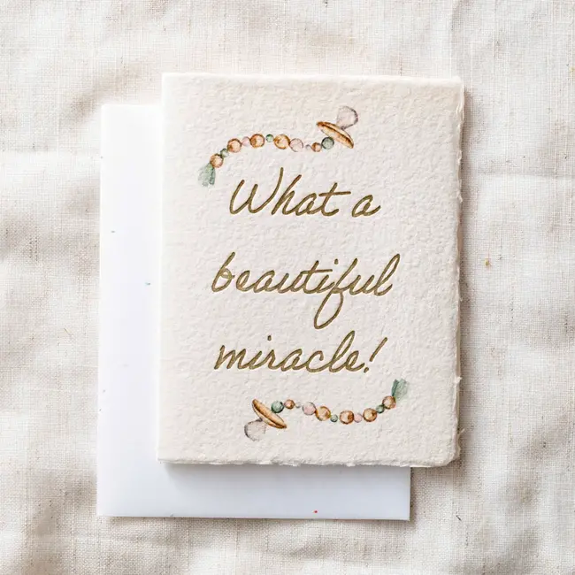 Beautiful Miracle Baby Shower Card